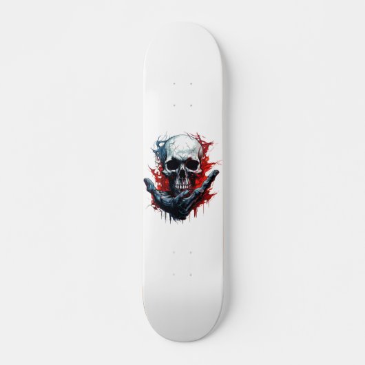 Skateboard Crâne gothique cool (Devant)