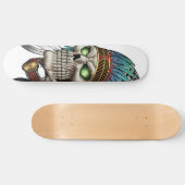 Skateboard Crâne gothique tribal indien indigène (Horz)