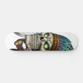 Skateboard Crâne gothique tribal indien indigène (Horz)