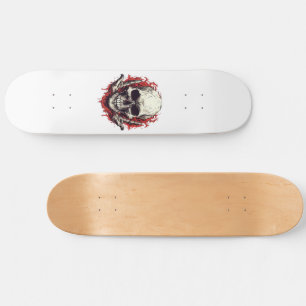 Skateboard Crâne gothique vintage