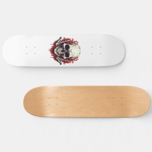 Skateboard Crâne gothique vintage (Horz)