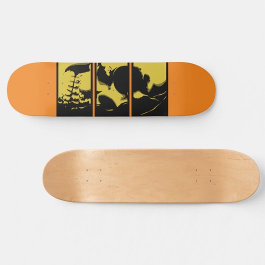 Skateboard Crâne jaune (Horz)