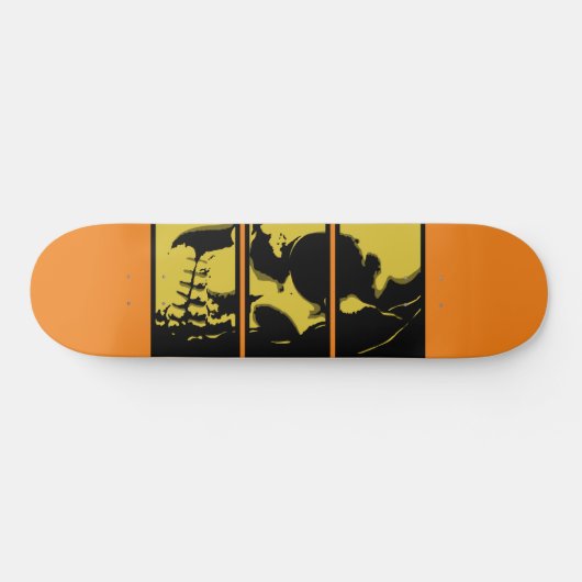 Skateboard Crâne jaune (Horz)