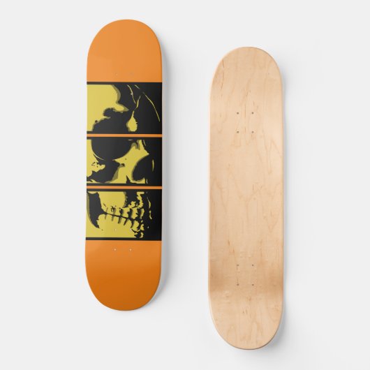 Skateboard Crâne jaune (Recto)