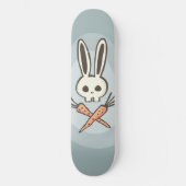 Skateboard Crâne lapin de dessin animé et os croisés (Recto)