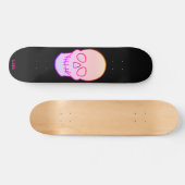 Skateboard Crâne - lueur néon (Horz)