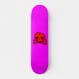 Skateboard Crâne Mignon Gothique Lolita Rose & Rouge