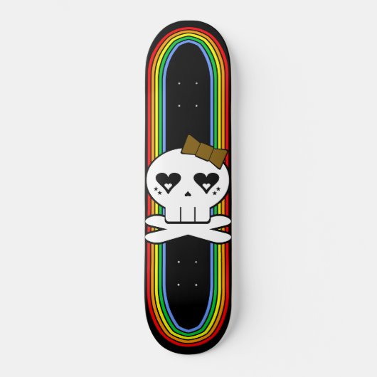 SKATEBOARD CRÂNE MIGNON KAWAII DECK ARC-EN-CIEL (Recto)