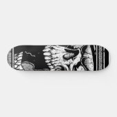 Skateboard Crâne noir et blanc (Horz)