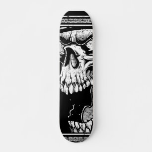 Skateboard Crâne noir et blanc