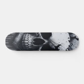 Skateboard Crâne noir et blanc - conception de crânes numériq (Horz)