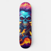 Skateboard Crâne Punk Rock (Recto)