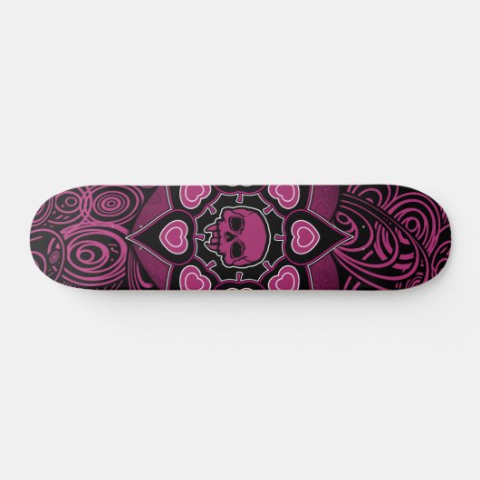 Skateboard Crâne rose (Horz)