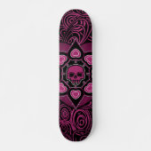 Skateboard Crâne rose (Devant)