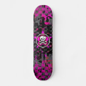 Skateboard Crâne rose étoile (Recto)