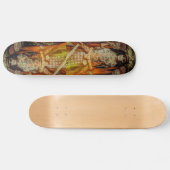 Skateboard crâne samouraï japonais de samouraïs d'armure de (Horz)