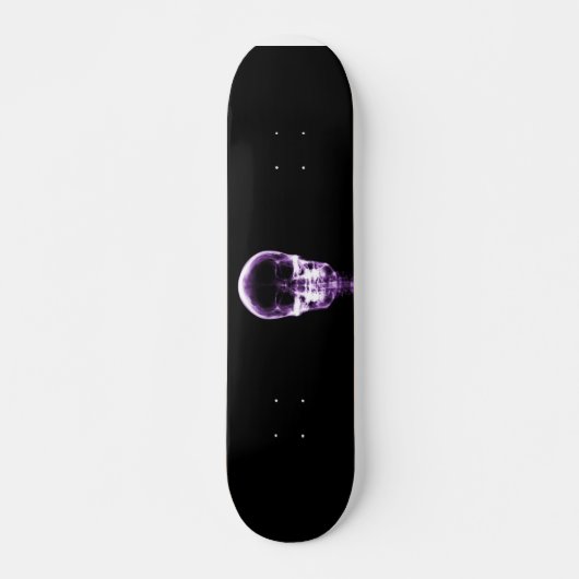 SKATEBOARD CRÂNE SQUELETTIQUE DE VISION DE RAYON X - POURPRE (Devant)