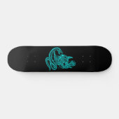 Skateboard Crâne - têtes de diable avec serpent (Horz)