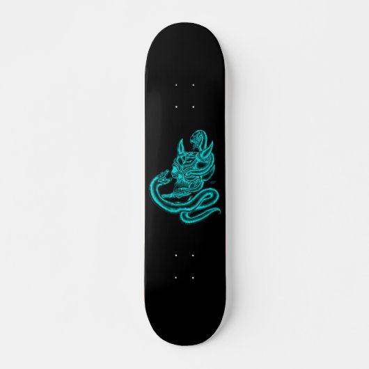 Skateboard Crâne - têtes de diable avec serpent (Devant)