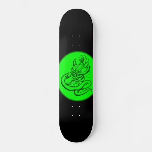 Skateboard Crâne - Teufelschädel mit Schlange (Recto)