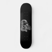 Skateboard Crâne - Teufelschädel schwarz weiß Zeichnung (Recto)