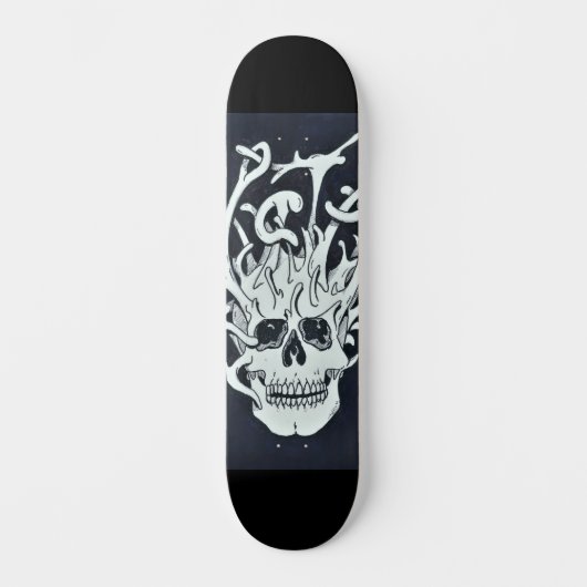 Skateboard crâne tiré (Recto)