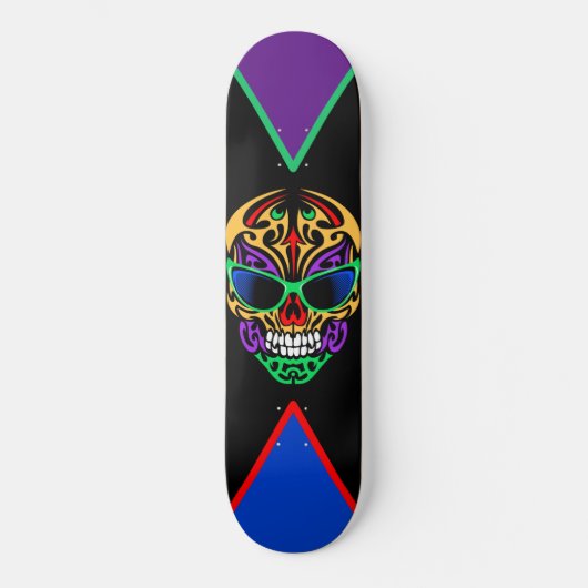 Skateboard Crâne tribal (Recto)