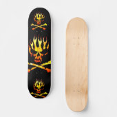 Skateboard crâne triple de flamme (Recto)