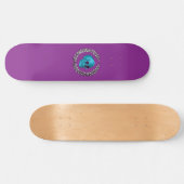 Skateboard Crâne turquoise par Keren Richter (Horz)