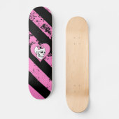 Skateboard Cráneo Love agrietados EMO (Recto)