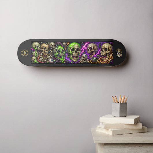 Skateboard Crânes (Art mural (Horz))