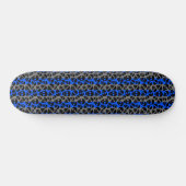 Skateboard Crânes aléatoires Gris bleu rayures (Horz)