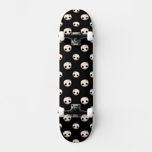 Skateboard Crânes de dessin avec étoile Bow sur Arrière - pla (Recto)