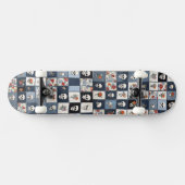 Skateboard Crânes en flocon de denim détendus (Horz)