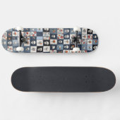 Skateboard Crânes en flocon de denim détendus (Horz)
