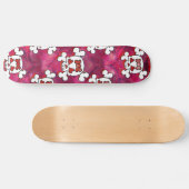 Skateboard Crânes et fille de coeurs (Horz)