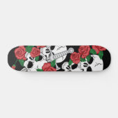 Skateboard Crânes et roses (Horz)