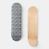 Skateboard Crânes gothiques Fleurs bleues (Recto)