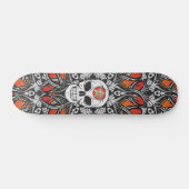Skateboard Crânes gothiques - Orange (Horz)