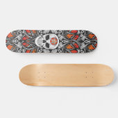 Skateboard Crânes gothiques - Orange (Horz)