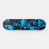 Skateboard Crânes grunges bleus (Horz)