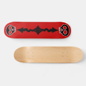 Skateboard crânes noirs (Horz)