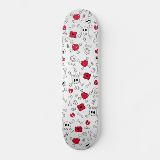 Skateboard Crânes, os et coeurs brisés (Recto)