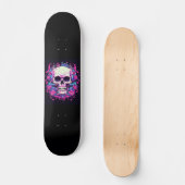 Skateboard Crânes Roses Roses (Recto)