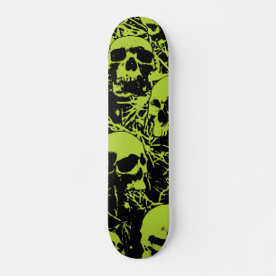 Skateboard Crânes verts