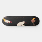 Skateboard crash chiens modernes farmhouse monogram (Horz)