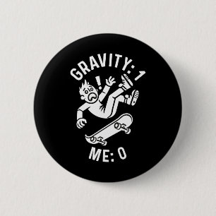 Skateboard Crash Ongeval Overlevende Beterschap Sk Ronde Button 5,7 Cm
