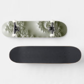 Skateboard Cravate à motif fractal vert pâle (Horz)