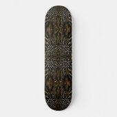 Skateboard Creamy Golden Yellows Raked Pattern On Black (Recto)