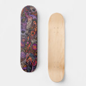 Skateboard Créatures psychédéliques colorées (Recto)